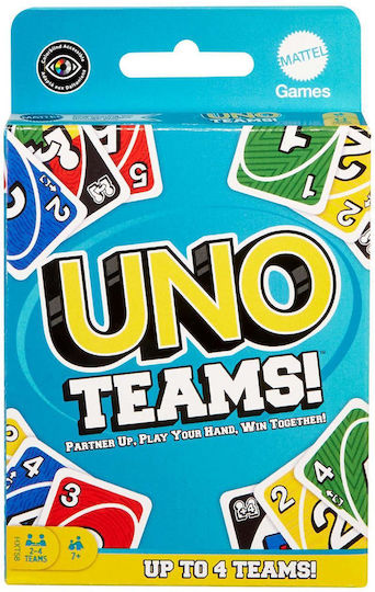 Επιτραπέζιο Παιχνίδι Uno Teams για 2-4 Παίκτες 7+ Ετών Mattel
