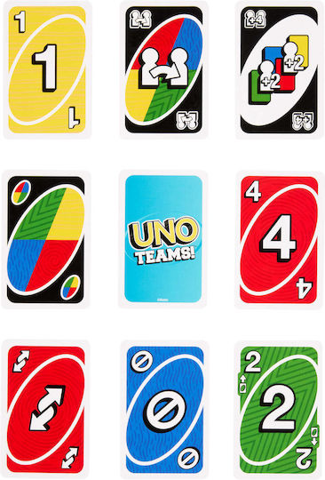 Επιτραπέζιο Παιχνίδι Uno Teams για 2-4 Παίκτες 7+ Ετών Mattel