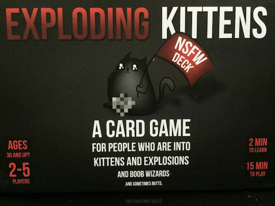 Επιτραπέζιο Παιχνίδι (Self Published) Exploding Kittens: NSFW Deck για 2-5 Παίκτες 18+ Ετών (EN) Exploding Kittens