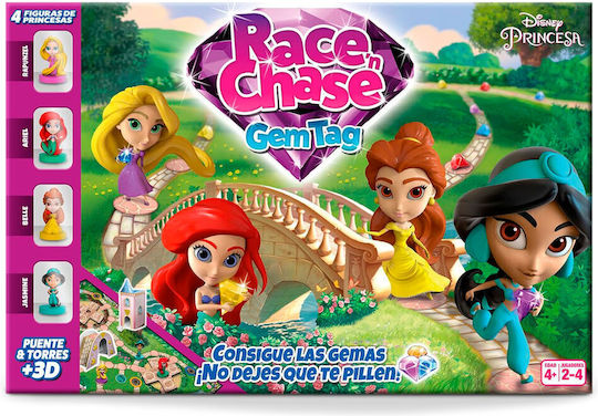 Board Game Disney Princess Race Chase for 2-4 Players 4+ Years Old (ES) Fournier