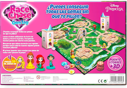 Board Game Disney Princess Race Chase for 2-4 Players 4+ Years Old (ES) Fournier