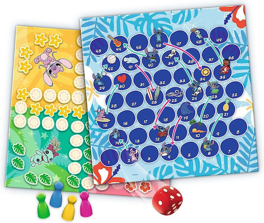 Board Game Stitch 2-in-1: Ludo / Snakes and Ladders for 2-4 Players 4+ Years Old (PL) Trefl