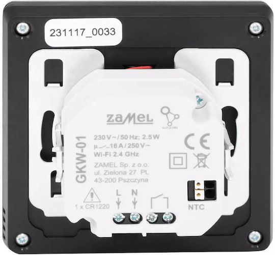 Zamel Термостат Релсов превключвател WiFi 230V 16Спецификация