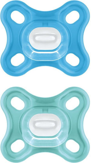 Mam Comfort Πιπίλες Σιλικόνης Blue/Green για 0-2 μηνών 2τμχ