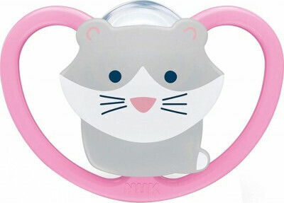 Nuk Space Pacifier Silicone Cat - Pink for 6-18 months