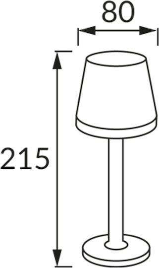 Struhm Tischlampe LED mit Schwarz Schirm und Basis