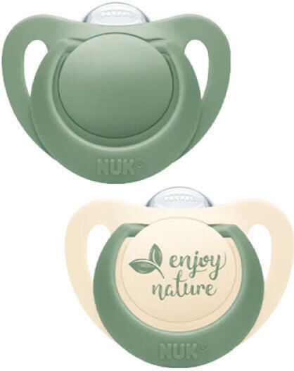 Nuk Nature Schnuller Silikon Natur - Beige für 0-6 Monate 2Stück