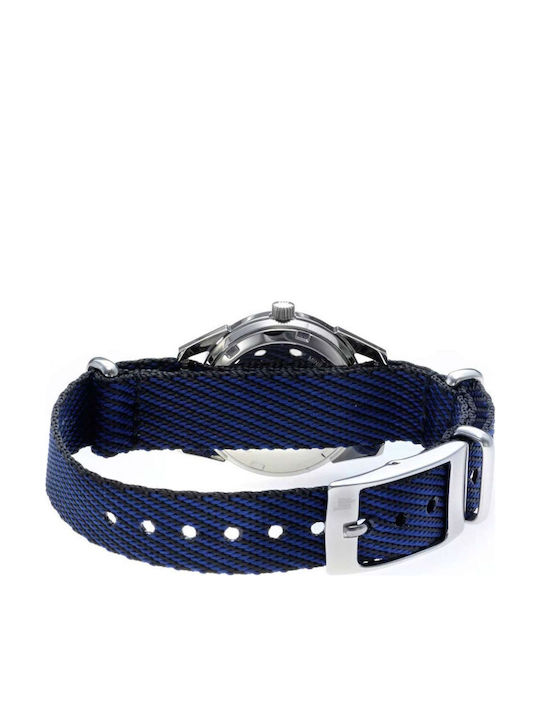 Lip Watches Men's Watch Battery with Blue Fabric Strap