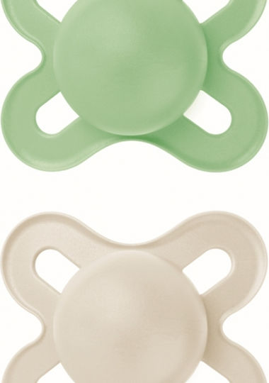 Mam Original Start Orthodontic Pacifiers Silicone Green-Cream for 0-2 months 2pcs