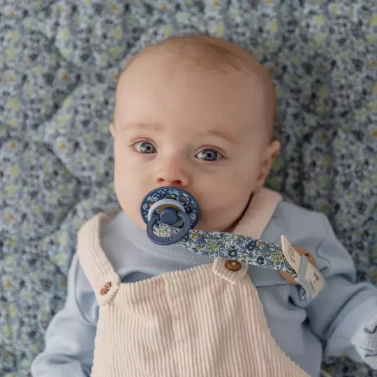 Bibs X Liberty Pacifiers Rubber Chamomile Lawn/Baby Blue for 6+ months 2pcs