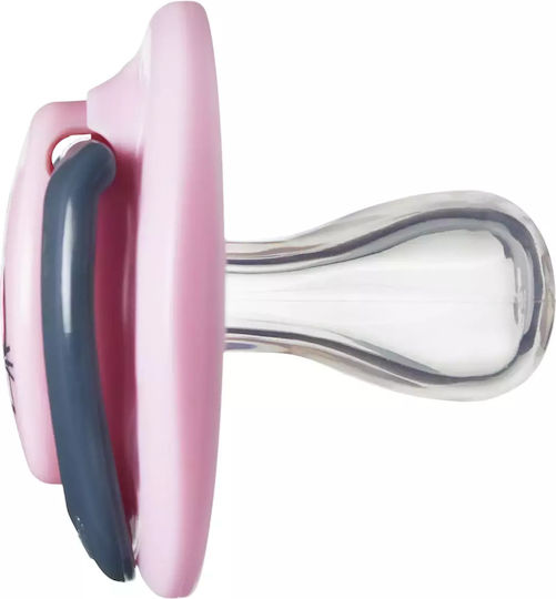 Tommee Tippee Fun Orthodontic Pacifiers Silicone Cat / Bird - Fuchsia / Pink for 0-6 months 2pcs