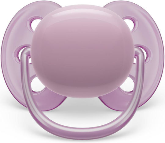 Philips Ultra Soft Πιπίλες Σιλικόνης Μωβ-Πορτοκαλί για 6-18 μηνών 2τμχ