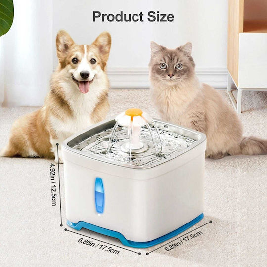 Pet Interest Ηλεκτρικό Συντριβάνι Λουλούδι Led Light 2,5l – Ασημί