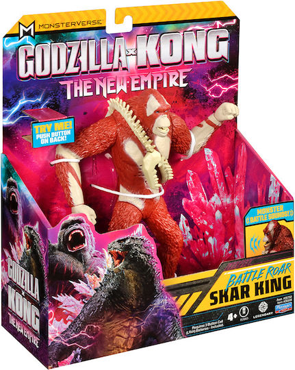 Action Figure Godzilla X Kong with Sounds Roar Skar King for 4+ years old Years 18cm.