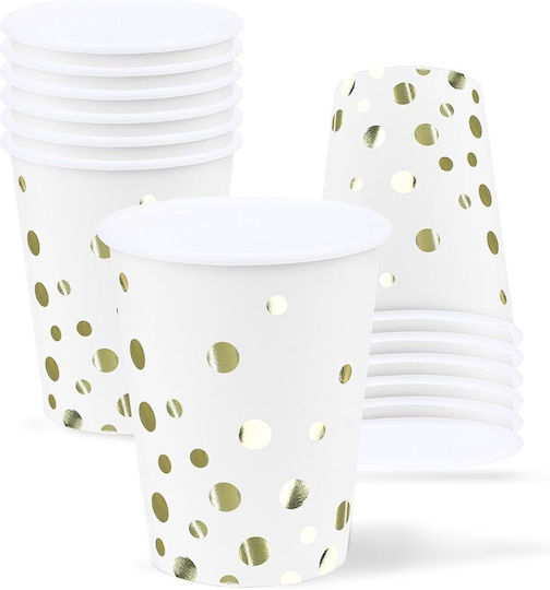 Einwegbecher Papier Weiß 250ml 12Stück