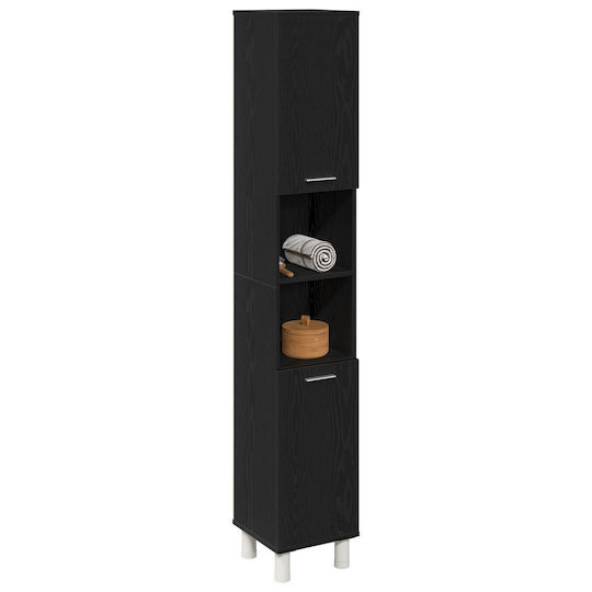 vidaXL Dulap Coloană Pentru Baie Pe Pardoseală M30xL30xÎ179cm Stejar