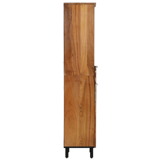 vidaXL Bathroom Floor Column M38xW33xH160cm Natural Wood