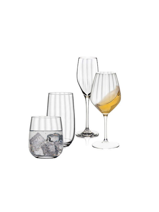 Rona Favourite Set of Glasses Champagne / Whiskey / White Wine / Water made of Crystal Stemmed 48pcs