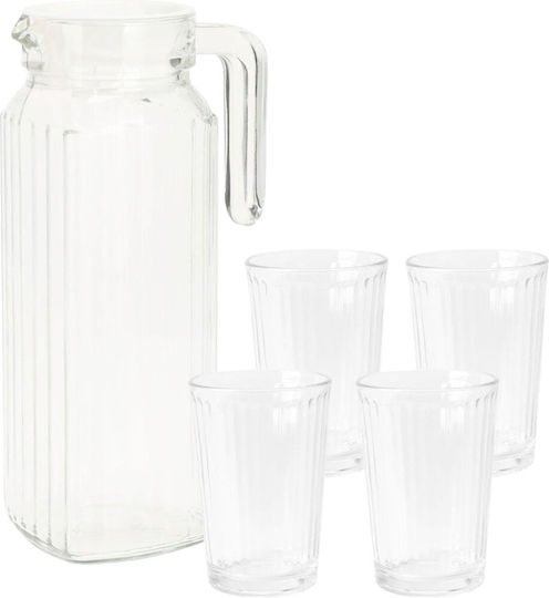 Excellent Houseware Set of Glasses Cocktail/Drinking made of Glass 200ml 5pcs