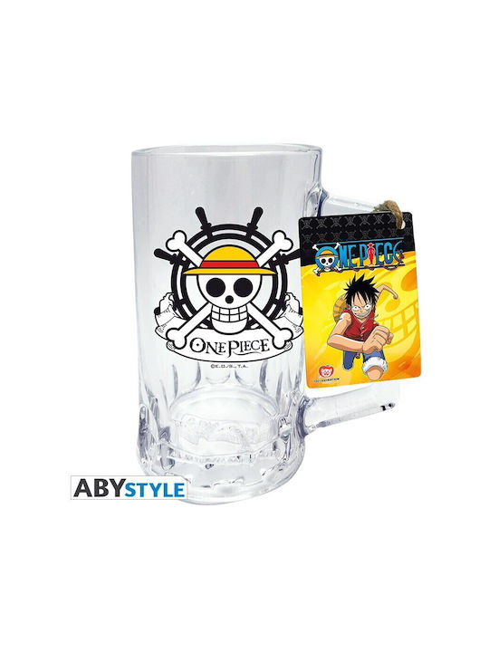 Abysse One Piece - Straw Hat Ποτήρι Μπύρας Γυάλινο Διάφανο 500ml
