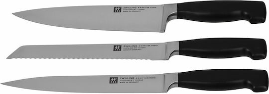 Zwilling J.A. Henckels Vier Sterne Σετ Μαχαίρια με Βάση από Ανοξείδωτο Ατσάλι 7τμχ
