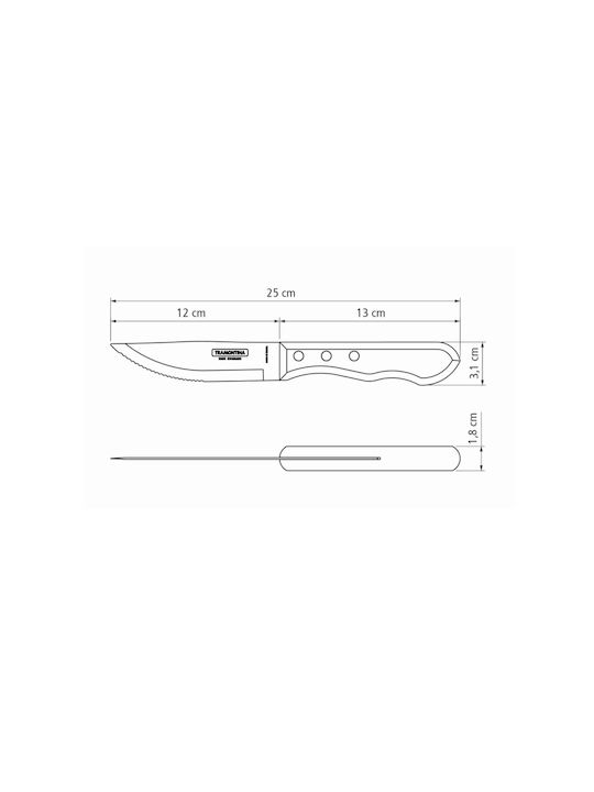 Hendi Messer Steak aus rostfreiem Stahl 25.5cm 4Stück
