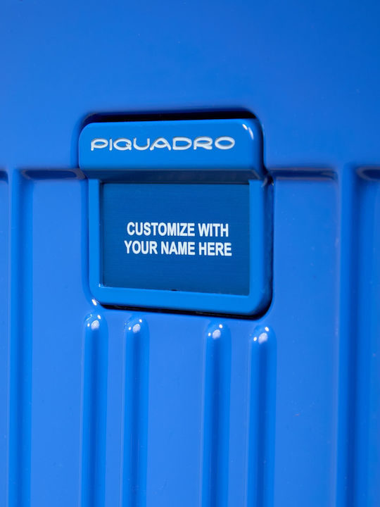 Piquadro Μεγάλη Βαλίτσα Ταξιδίου Σκληρή Pop Blue με 4 Ρόδες Ύψους 80εκ.