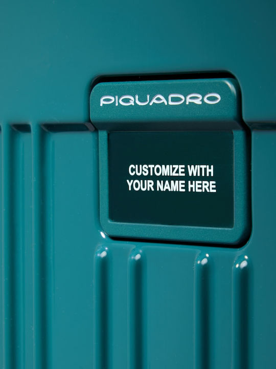 Piquadro Μεγάλη Βαλίτσα Ταξιδίου Pop Green με 4 Ρόδες Ύψους 80εκ.
