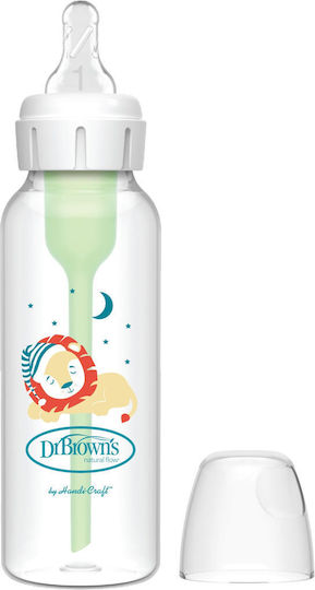 Dr. Brown's Plastic Baby Bottle Options Anti-Colic with Silicone Nipple for 0+, 0+ m, months Lion 250ml