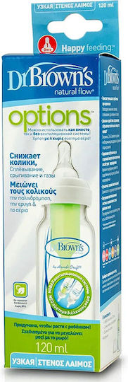 Dr. Brown's Plastic Baby Bottle Options Anti-Colic with Silicone Nipple for 0+, 0+ m, months 120ml