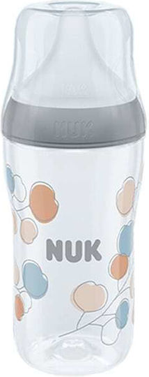 Nuk Plastic Baby Bottle Perfect Match Anti-Colic with Silicone Nipple for 3+ months Gray 260ml