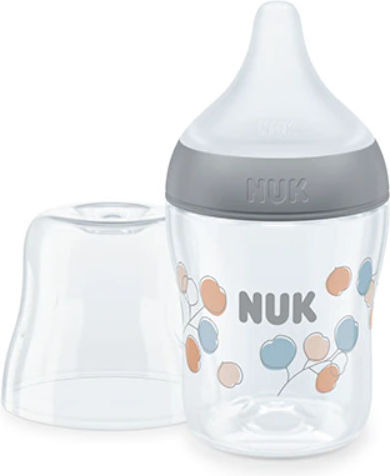 Nuk Plastic Baby Bottle Perfect Match Anti-Colic with Silicone Nipple for 3+ months Gray 260ml