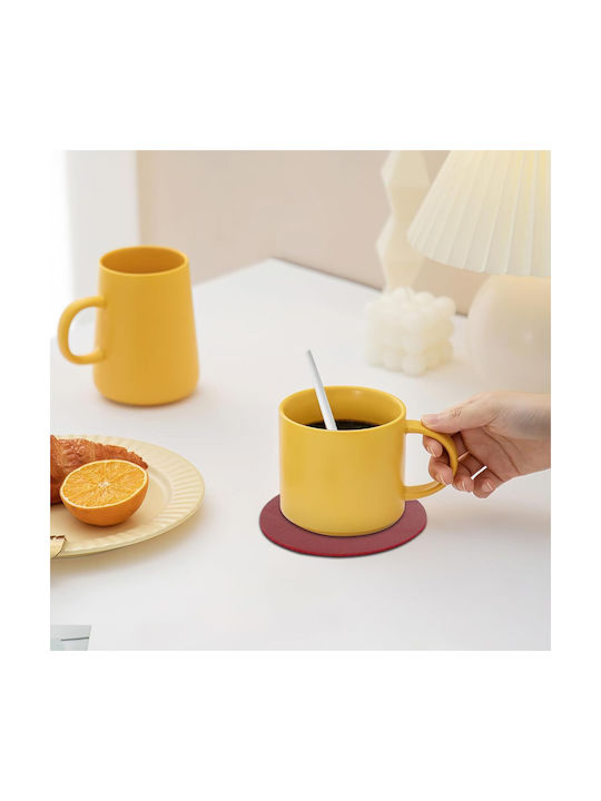 Double-sided Non-slip Felt Coasters Glasses Σουβέρ Ξύλινο Μαύρο 21τμχ