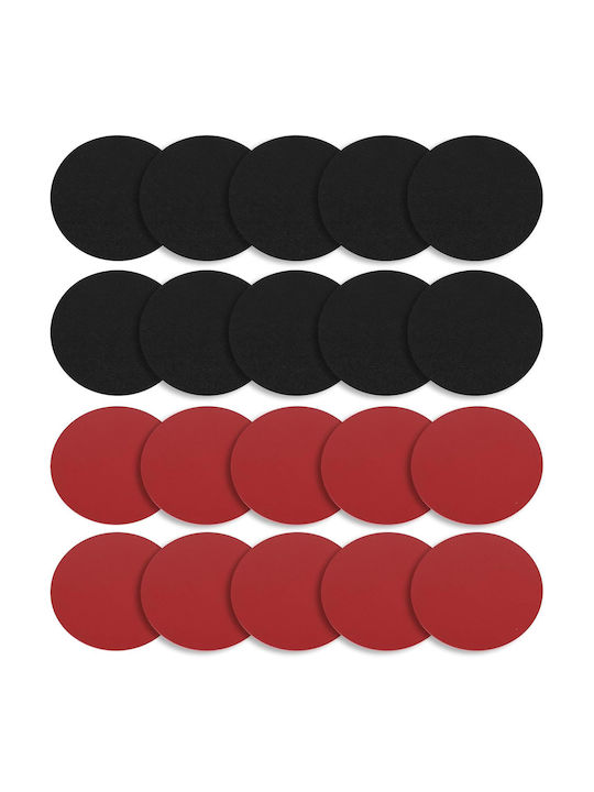 Double-sided Non-slip Felt Coasters Glasses Σουβέρ Ξύλινο Μαύρο 21τμχ
