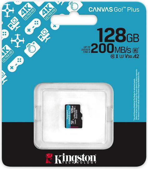 Kingston Canvas Go Plus microSDXC 128GB U3 A2 UHS-I 200MB/s