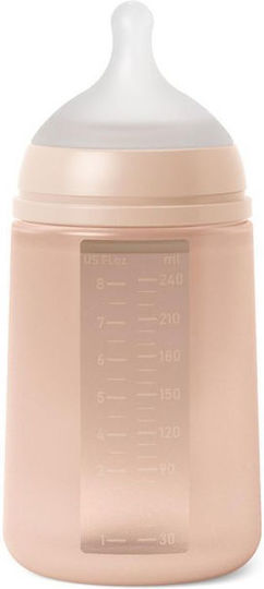 Suavinex Plastic Baby Bottle Anti-Colic with Silicone Nipple for 3+ months Pink 240ml