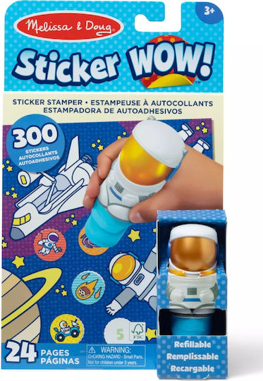 Melissa & Doug Children's Craft Sticker WOW! Activity Book with Sticker Stamp, Astronaut for Children 3 Years Atlas