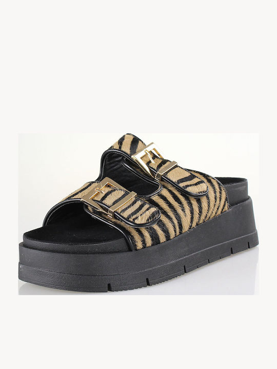 Flache Sandalen für Damen in Schwarz Farbe