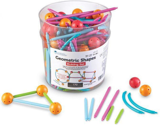 Learning Resources Geometric Shapes Building Set Joc Educațional de Cunoștințe pentru 5+ ani Ani