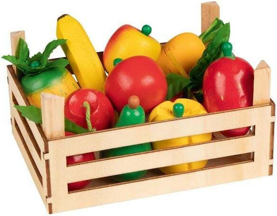 Goki Fruit And Vegetables in Crate από Ξύλο για 3+ Ετών 10τμχ