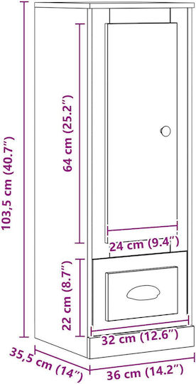 Cabinet de depozitare L36xW35.5xH103.5buc