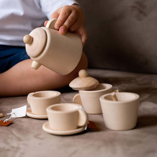 Plan Toys Παιχνίδι Σετ Τσαγιού από Ξύλο για 2+ Ετών