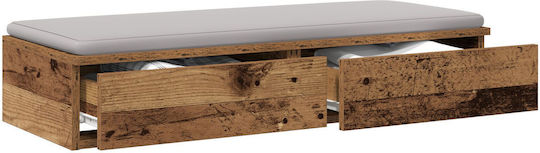 vidaXL Συρτάρι Κρεβατιού Ξύλινο Καφέ 90x36.5x16.5cm