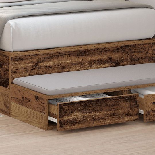 vidaXL Bed Drawer made of Wood in Brown Color 100x36.5x16.5cm