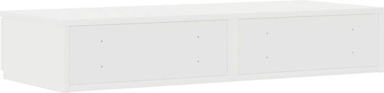 vidaXL Bettkasten aus Holz White 80x36.5x16.5cm