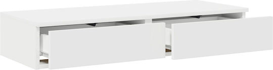 vidaXL Bettkasten aus Holz White 80x36.5x16.5cm