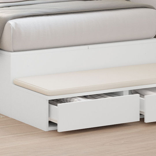 vidaXL Bed Drawer made of Wood White 100x36.5x16.5cm
