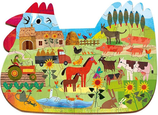 Wooden Kids Puzzle Farm for 5+ years+ Years 48pcs Ludattica