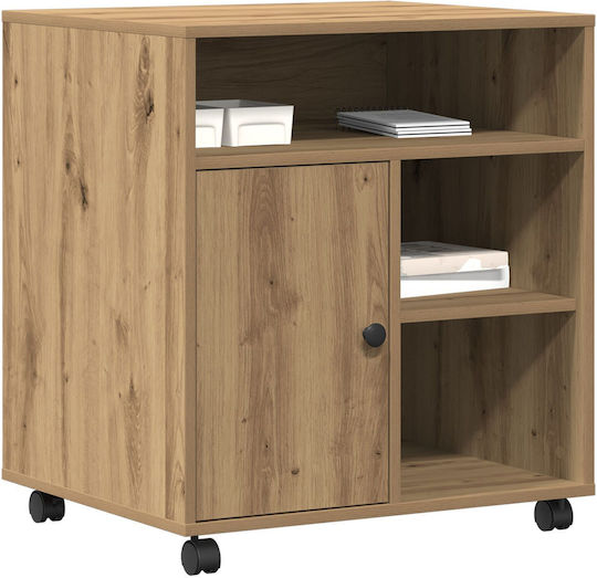 Cabinet de Birou cu roți Artisan Oak 60x50x67cm