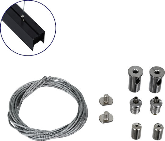 GloboStar Mounting Suspension for Lighting Fixtures made of Aluminum Silver 150pcs 70899